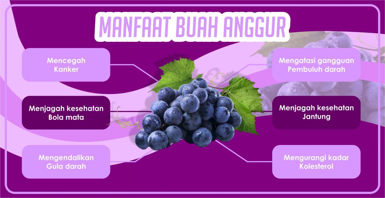 anggur buah manfaat kesehatan manfat